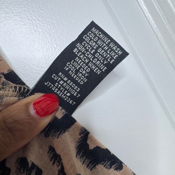 Rewash Women’s Open Front Animal Print / Leopard Print Duster - Picture 5 of 7